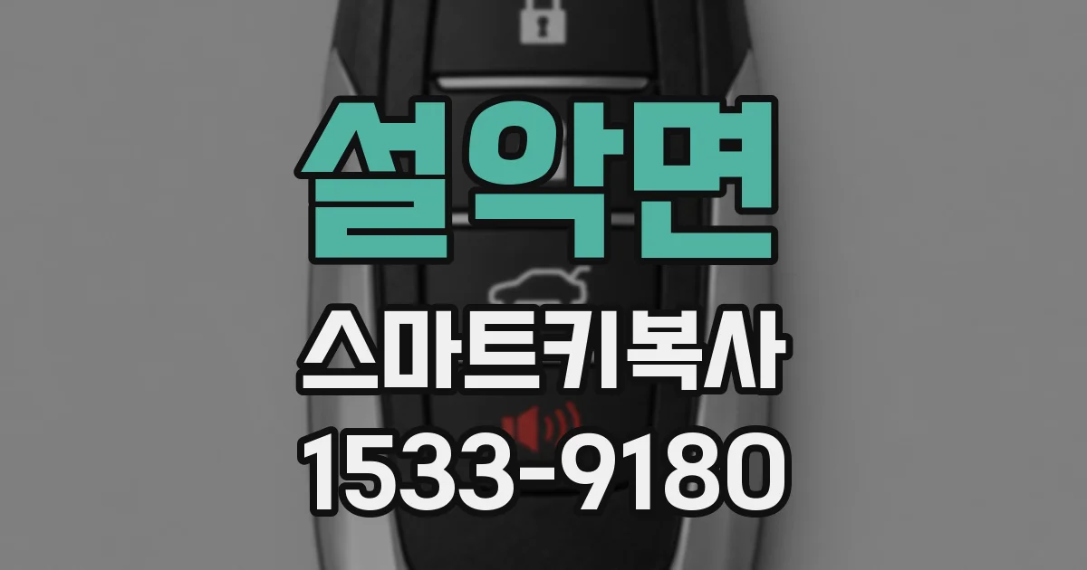 설악면 스마트키복사