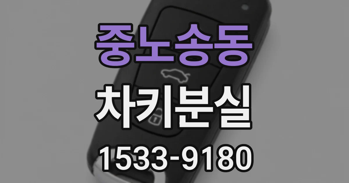 중노송동 차키분실
