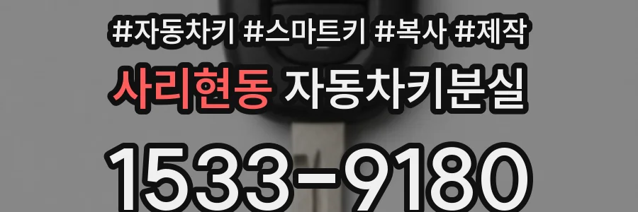 사리현동 자동차키분실