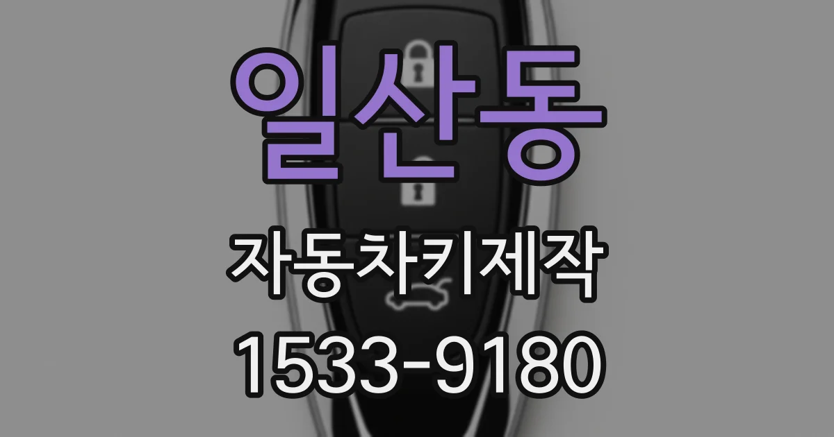 일산동 자동차키제작
