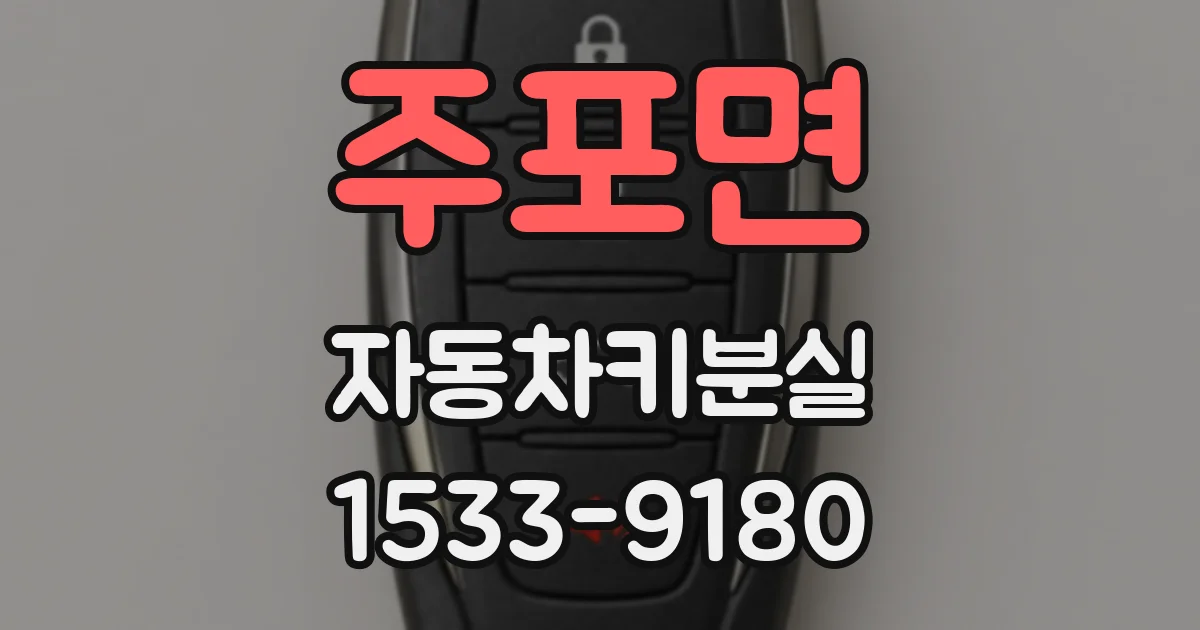 주포면 자동차키분실