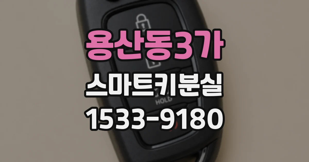 용산동3가 스마트키분실
