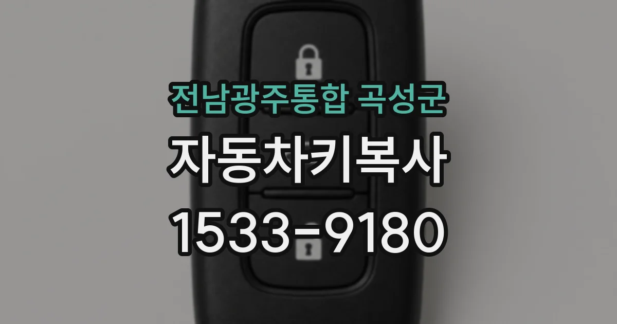 전남광주통합 곡성군 자동차키복사