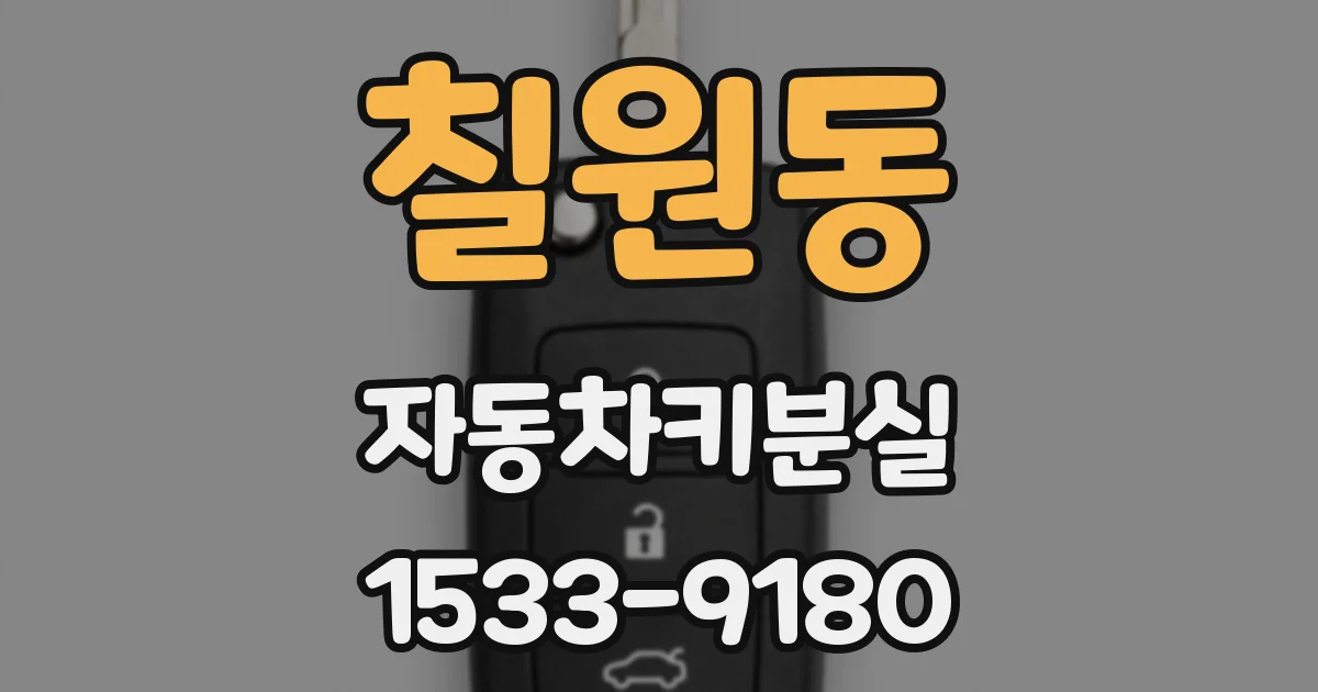 칠원동 자동차키분실