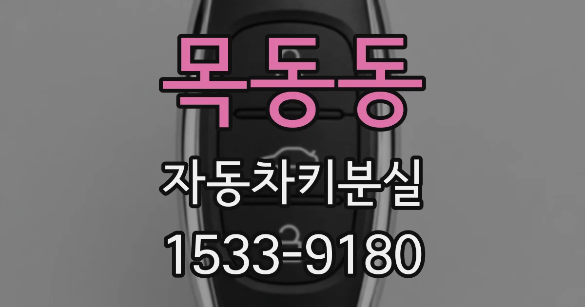 목동동 자동차키분실