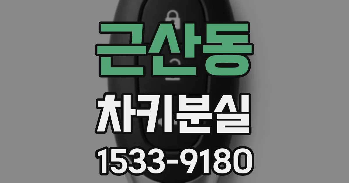 근산동 차키분실