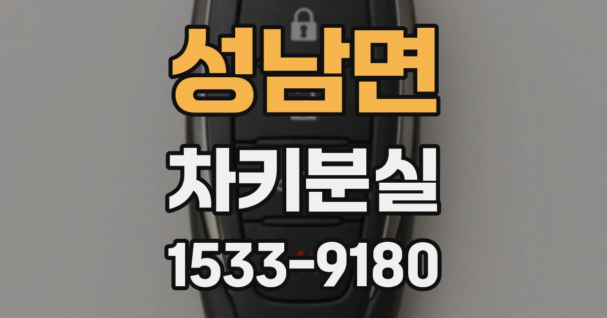 성남면 차키분실