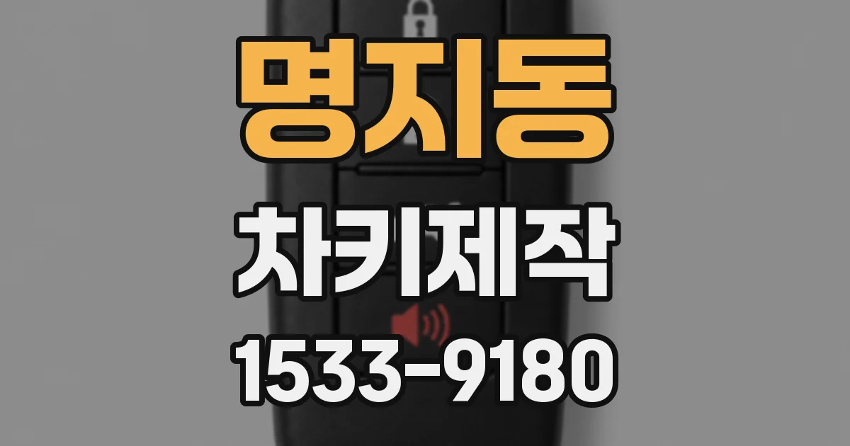 명지동 차키제작