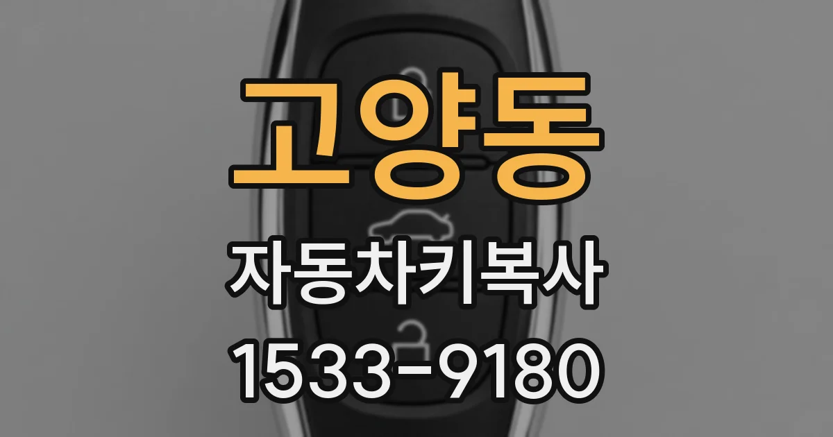 고양동 자동차키복사