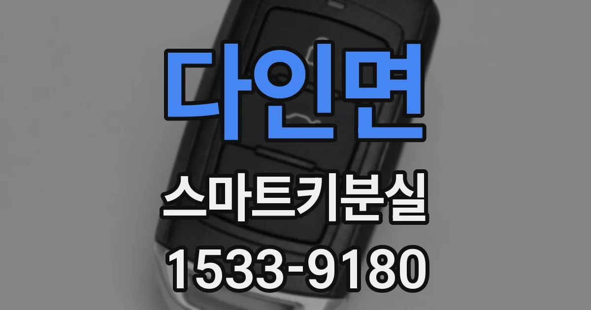 다인면 스마트키분실