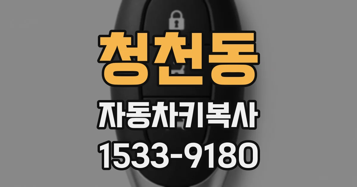 청천동 자동차키복사