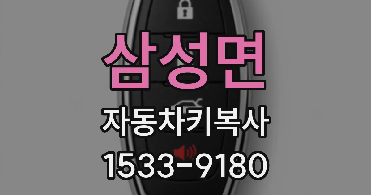 삼성면 자동차키복사