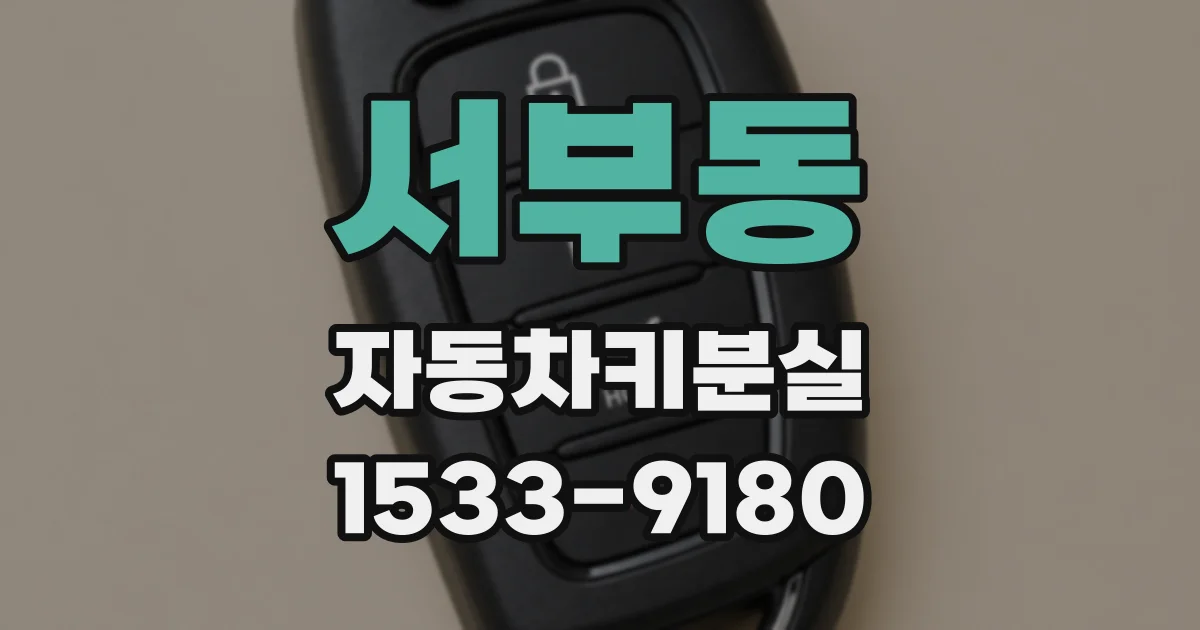 서부동 자동차키분실