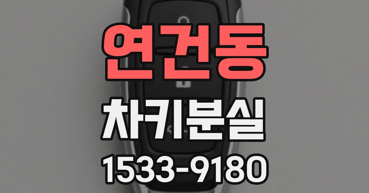 연건동 차키분실