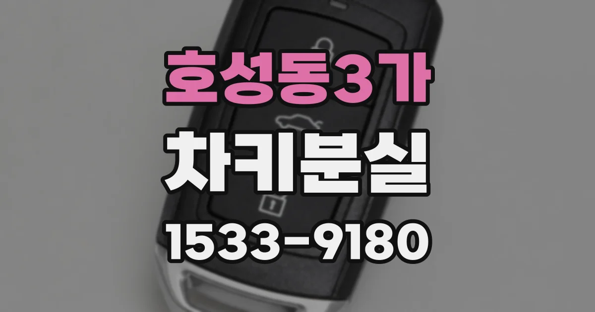 호성동3가 차키분실