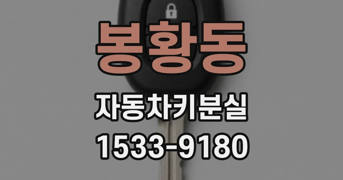 봉황동 자동차키분실