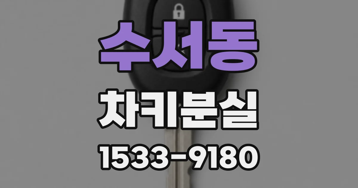 수서동 차키분실