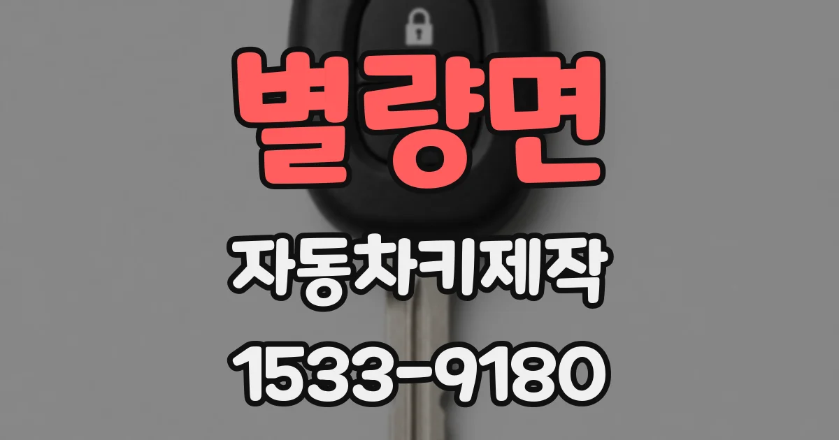 별량면 자동차키제작