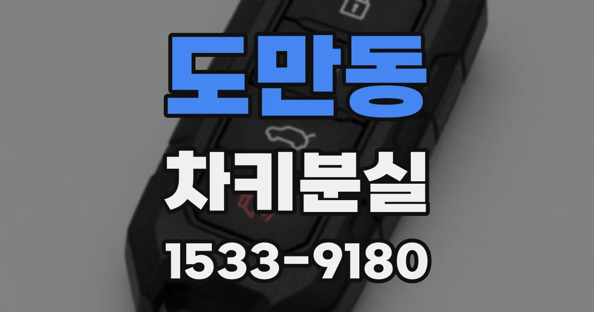 도만동 차키분실