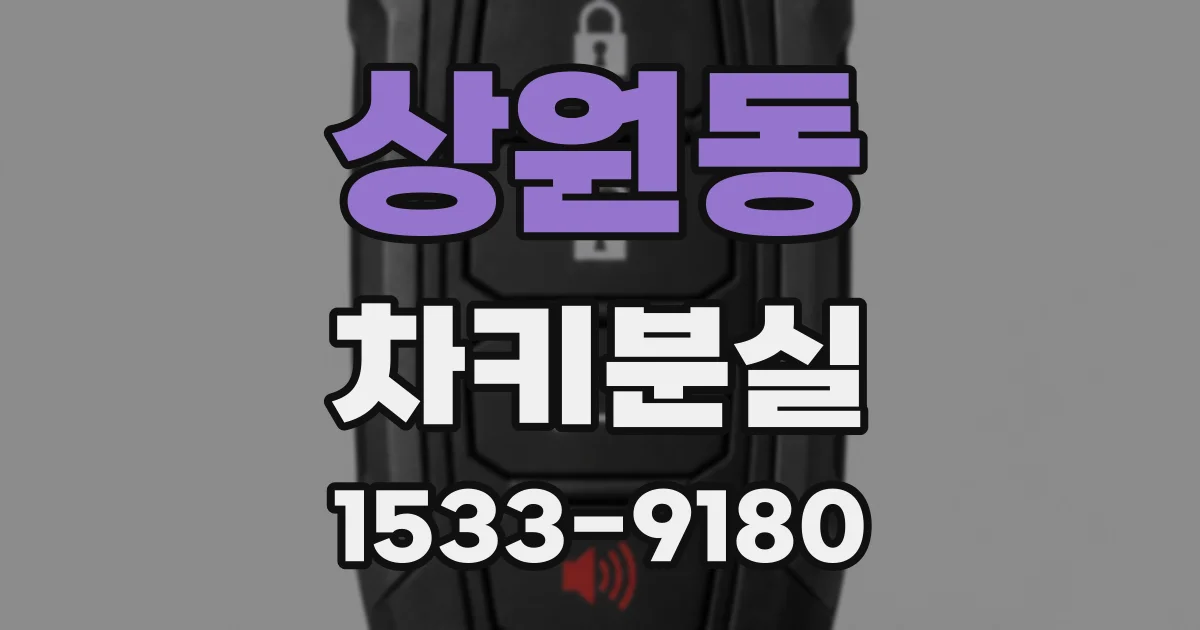 상원동 차키분실