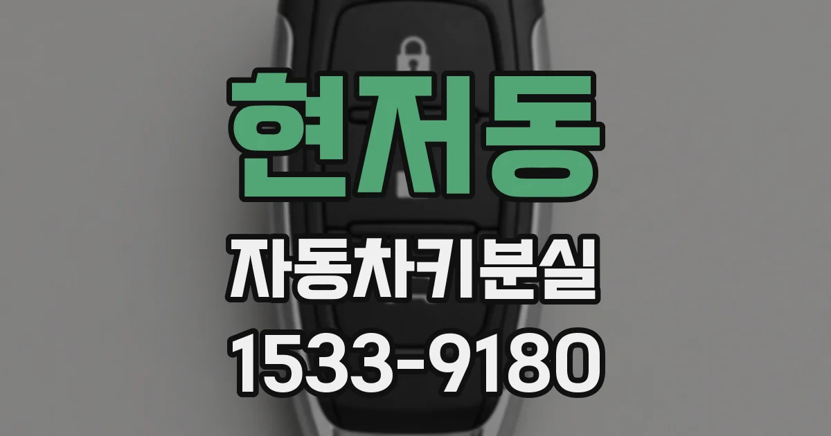 현저동 자동차키분실