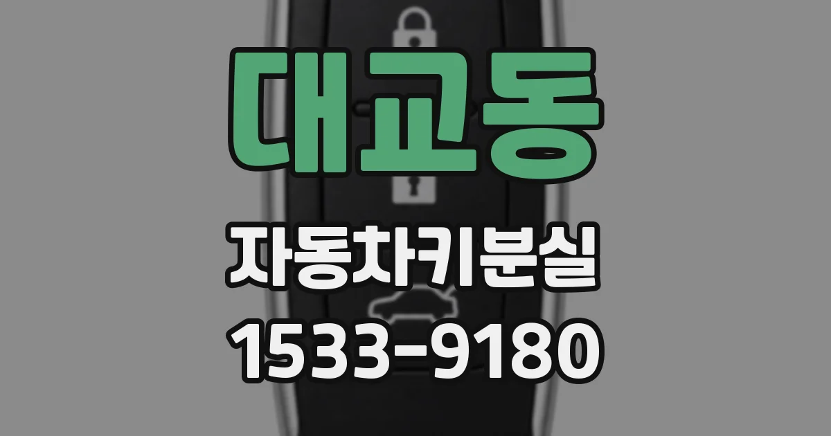 대교동 자동차키분실