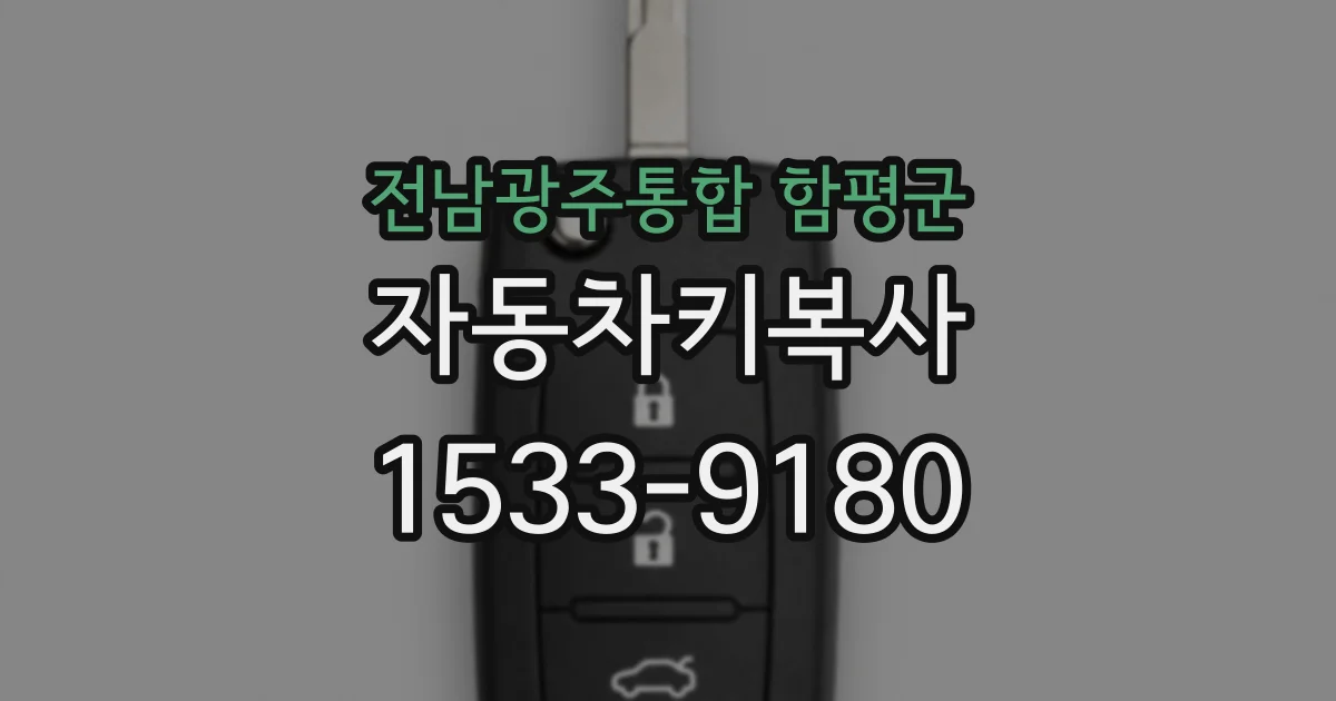 전남광주통합 함평군 자동차키복사