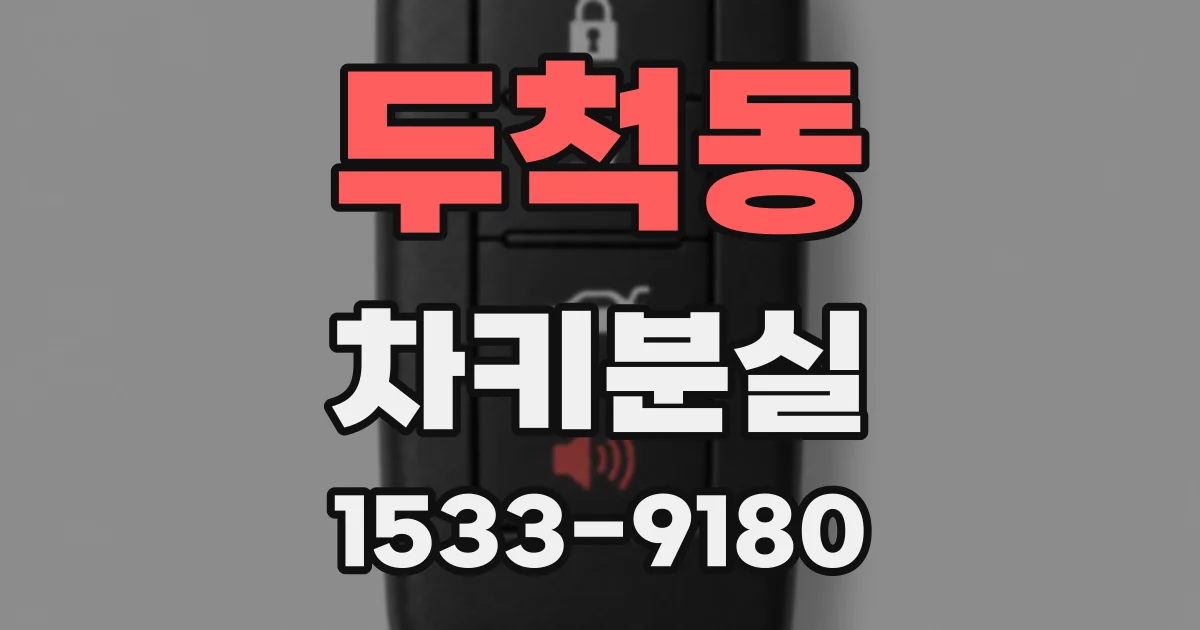 두척동 차키분실
