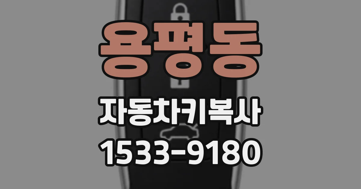 용평동 자동차키복사