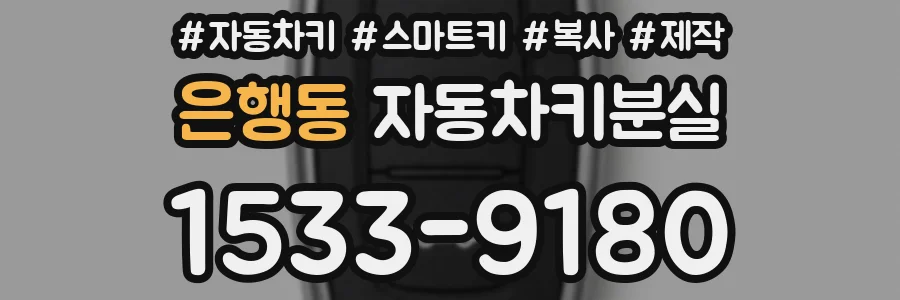 은행동 자동차키분실