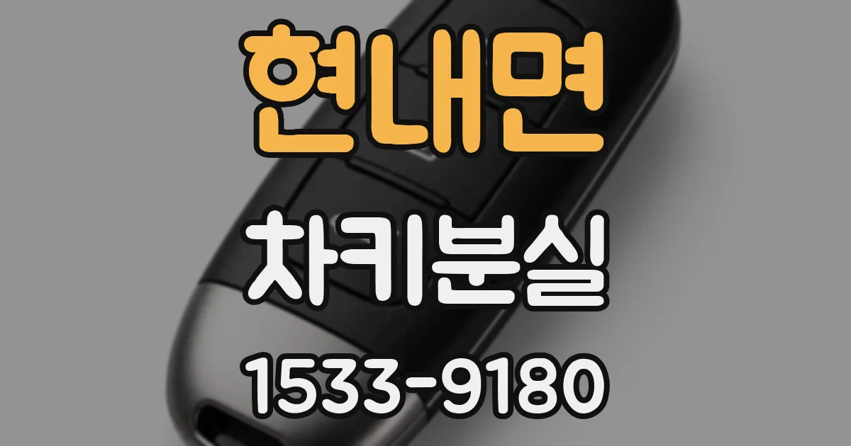 현내면 차키분실