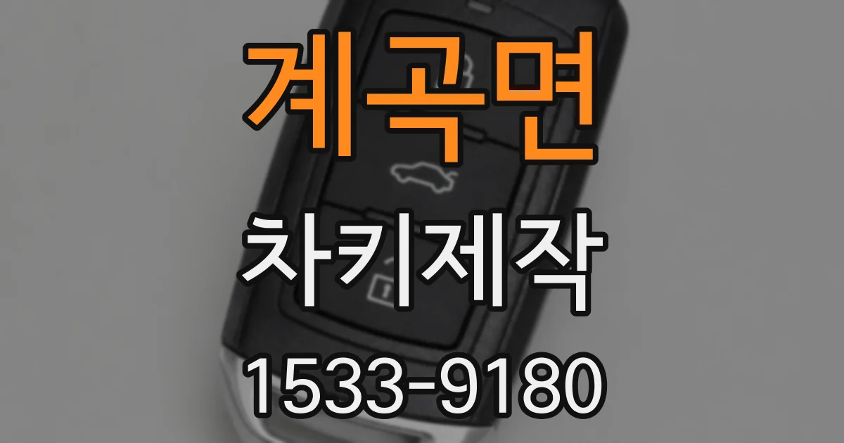 계곡면 차키제작