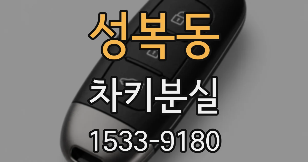 성복동 차키분실
