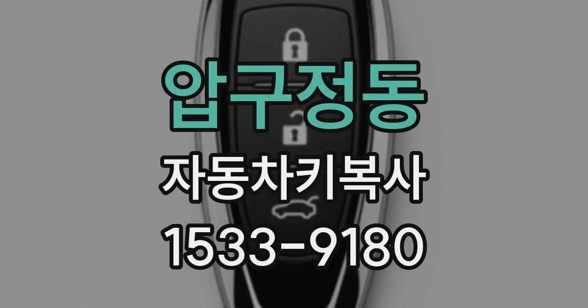 압구정동 자동차키복사