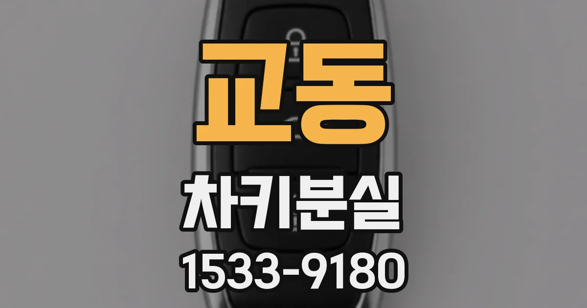교동 차키분실