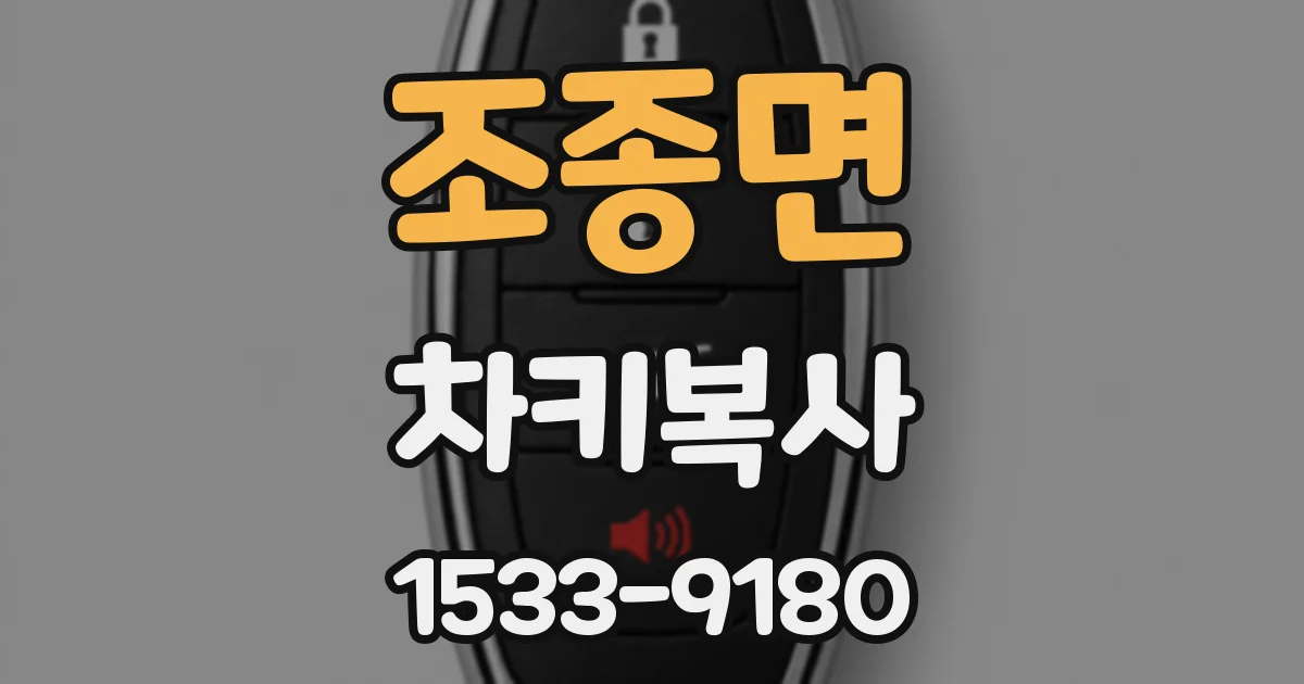 조종면 차키복사