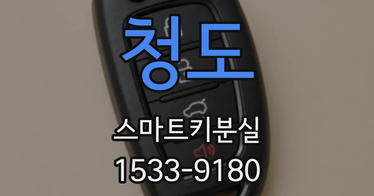 청도 스마트키분실