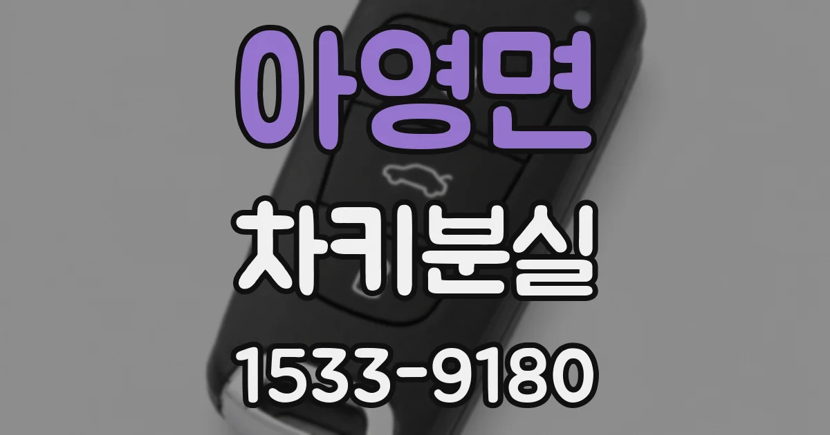 아영면 차키분실