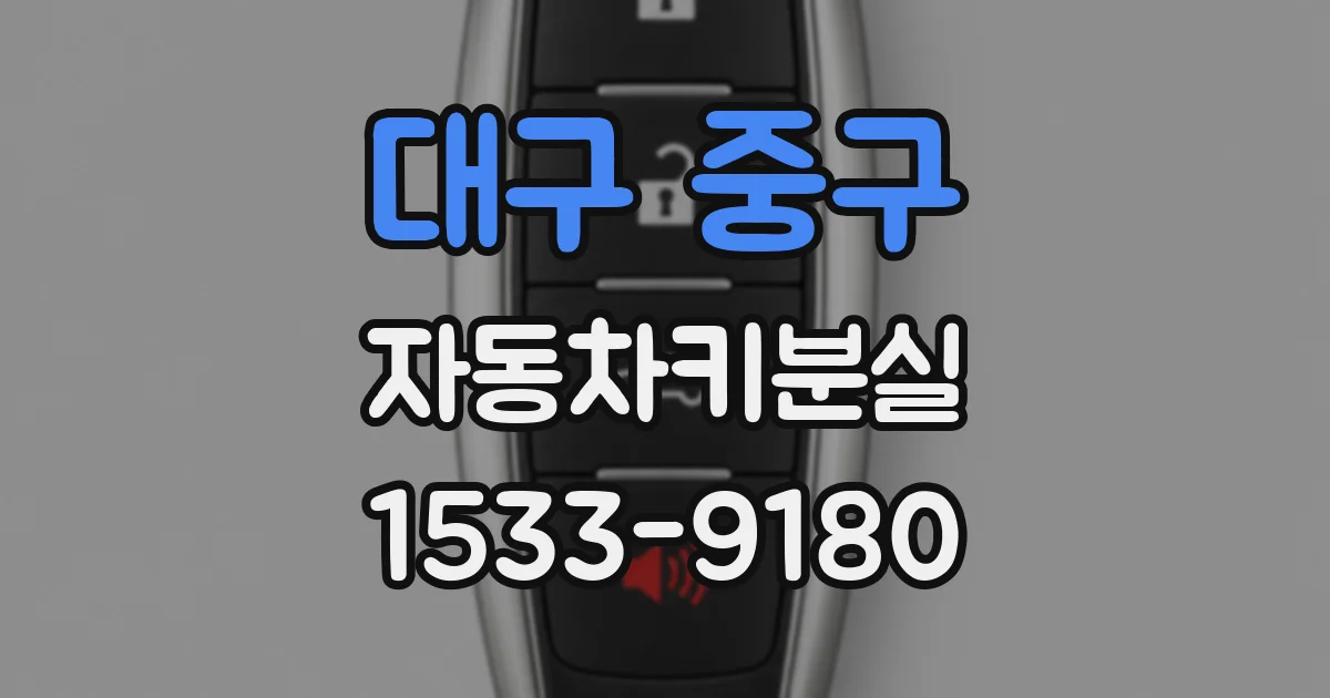 대구 중구 자동차키분실