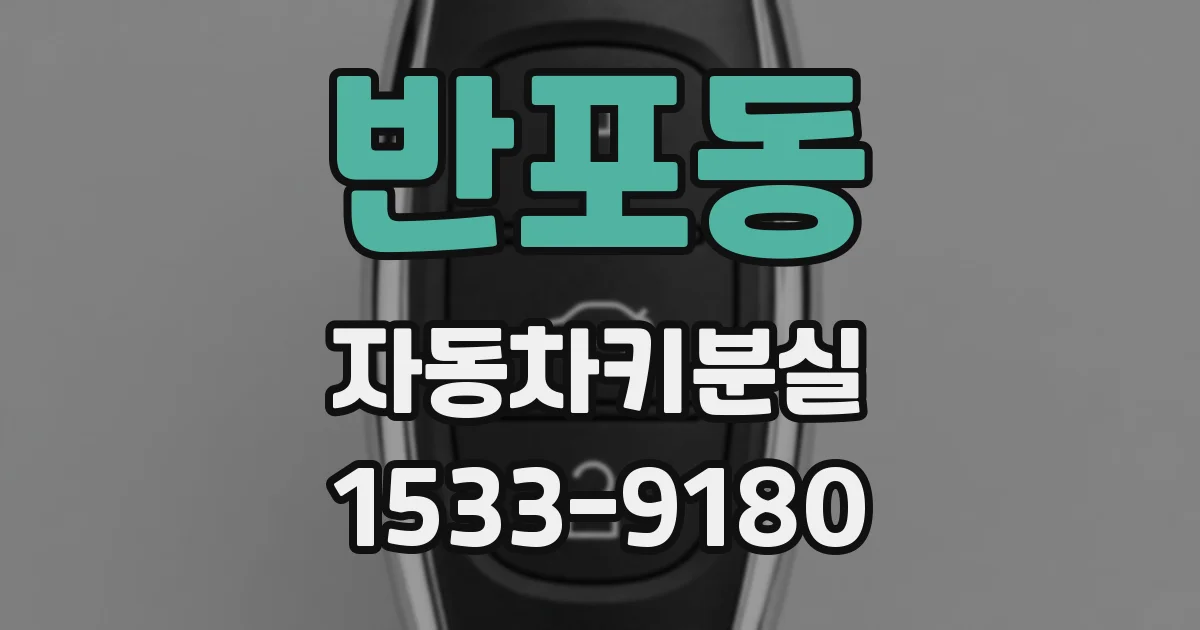 반포동 자동차키분실