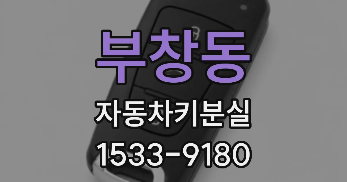 부창동 자동차키분실