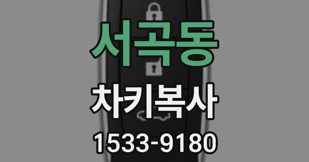 서곡동 차키복사