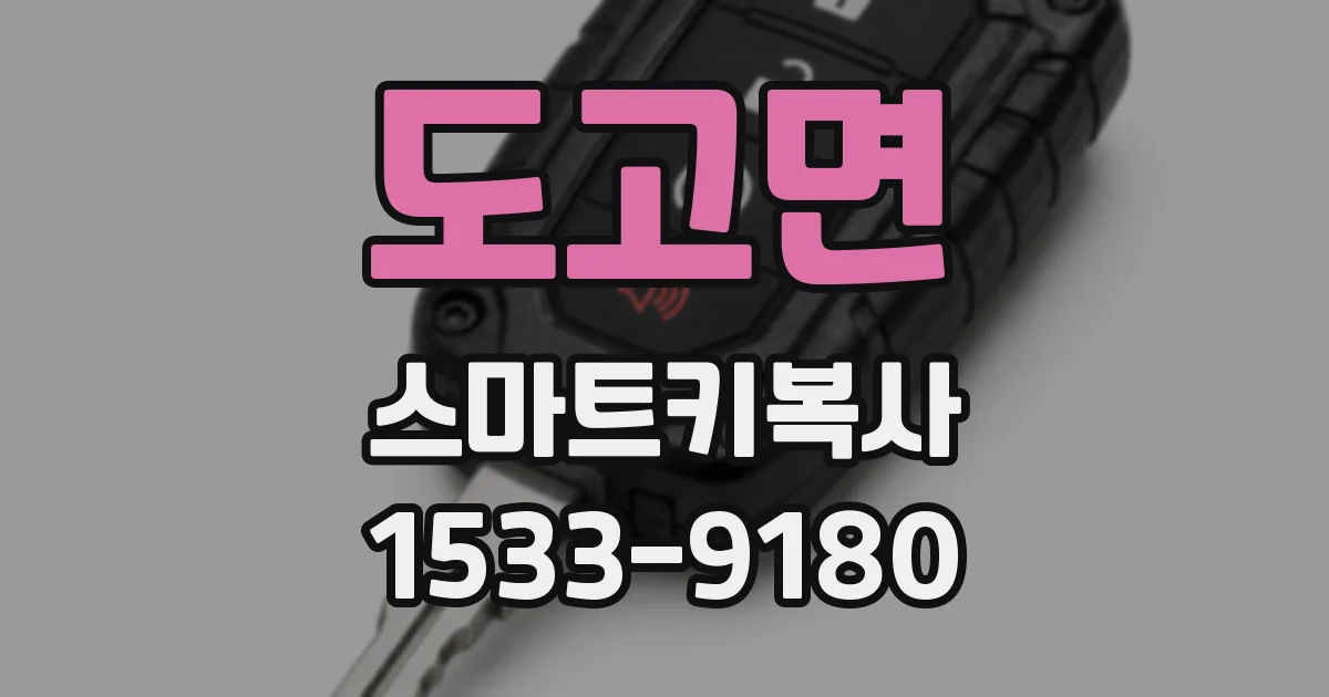 도고면 스마트키복사