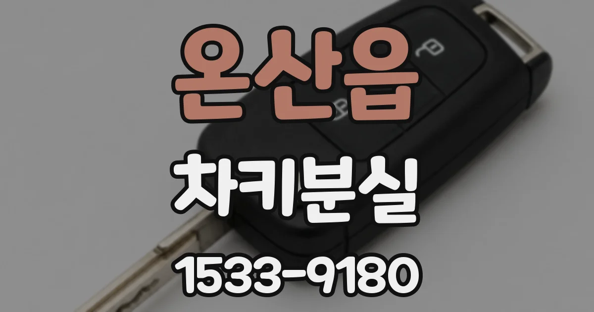 온산읍 차키분실