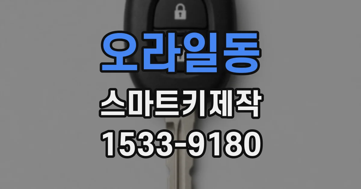 오라일동 스마트키제작