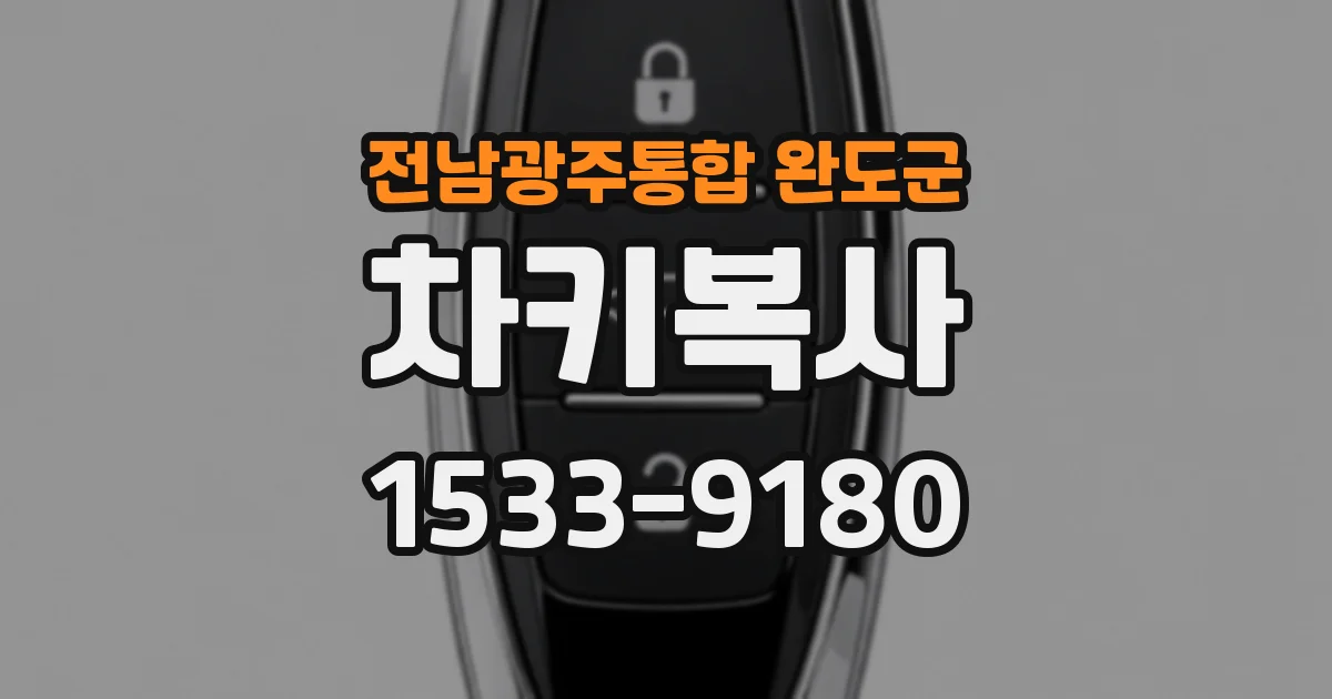 전남광주통합 완도군 차키복사
