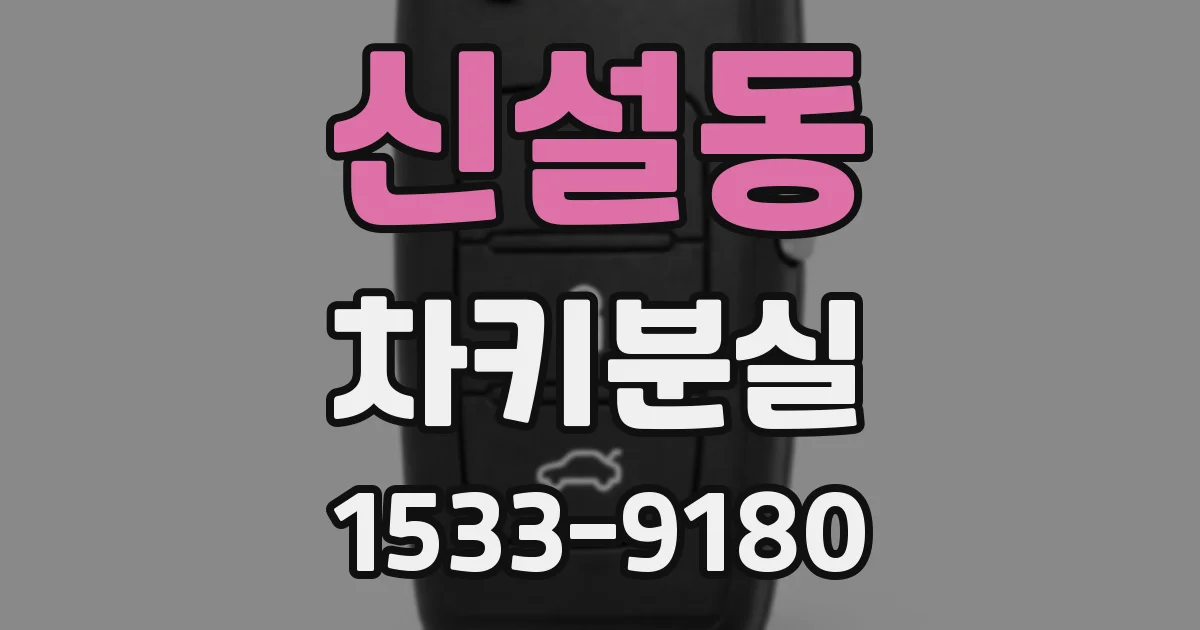 신설동 차키분실