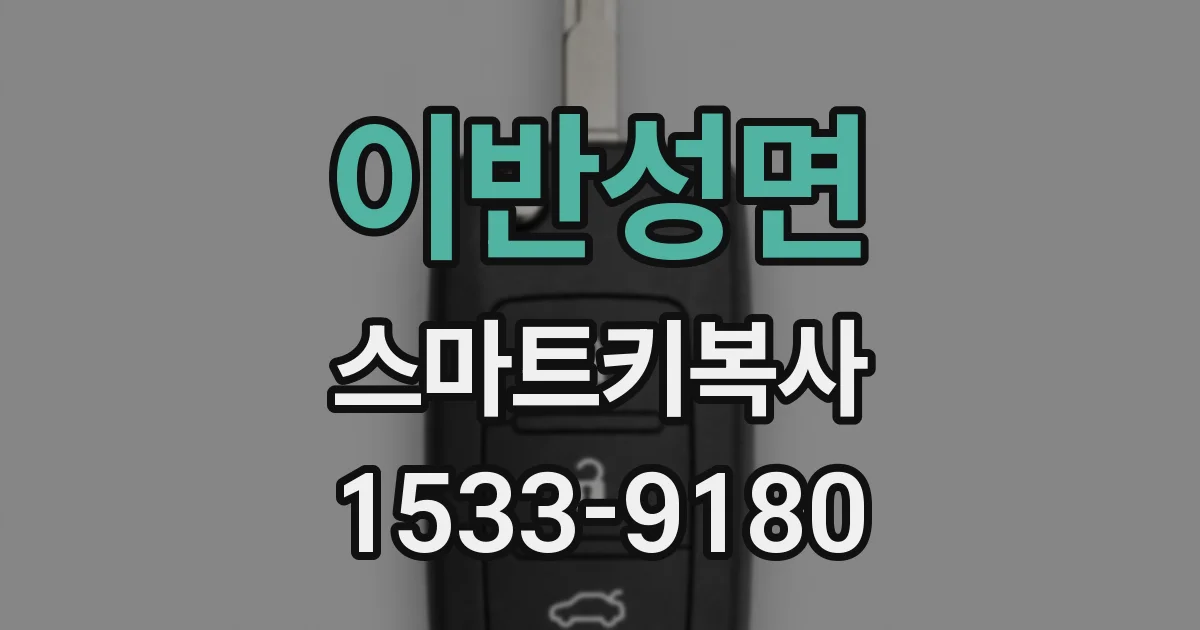 이반성면 스마트키복사