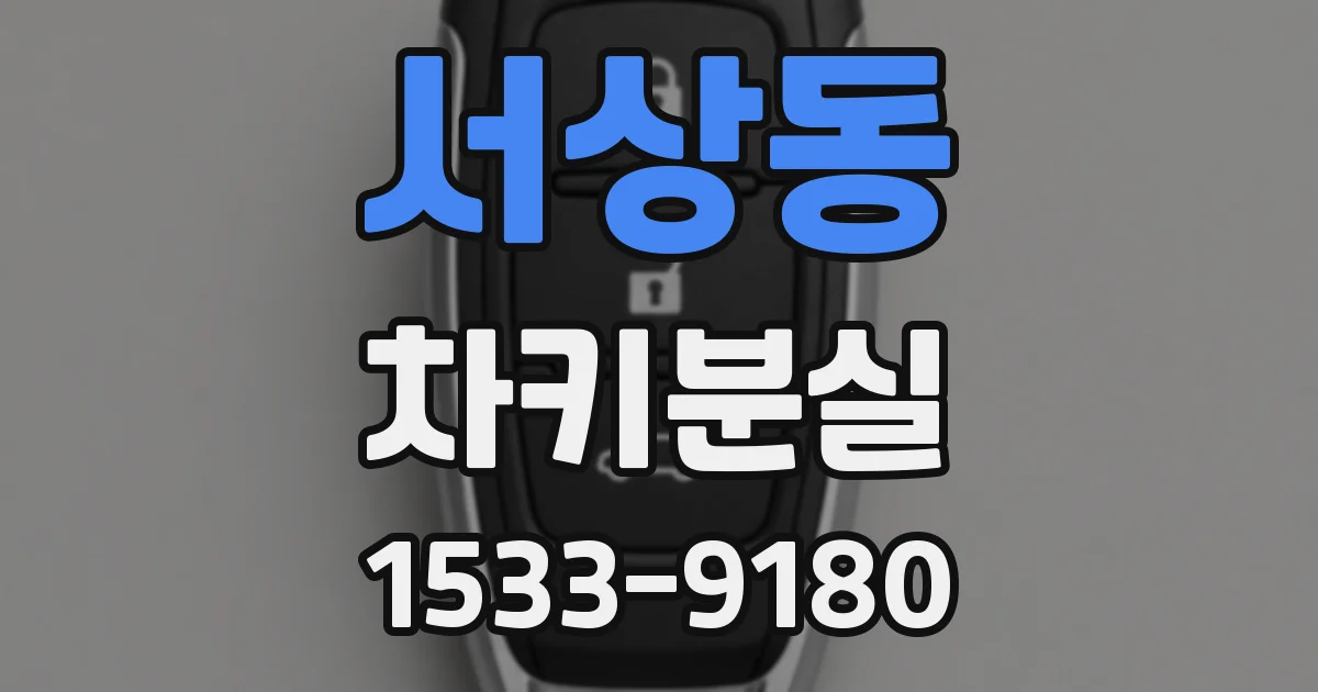 서상동 차키분실