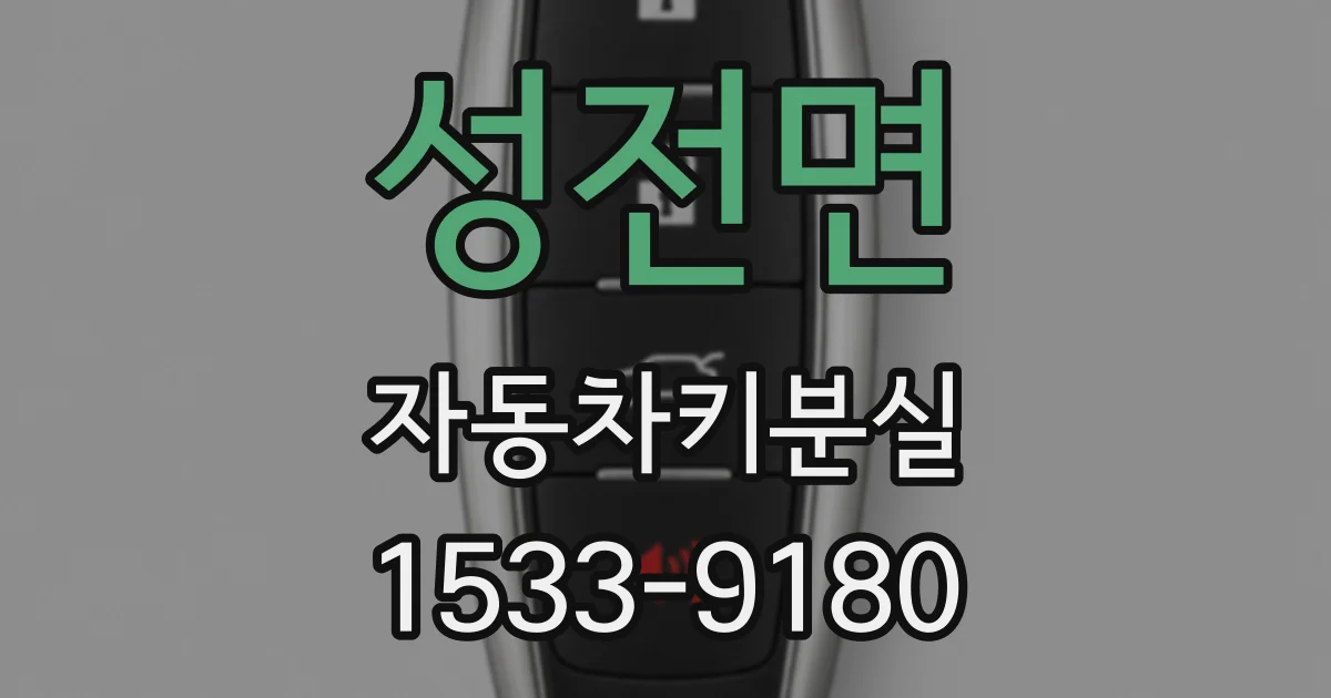 성전면 자동차키분실